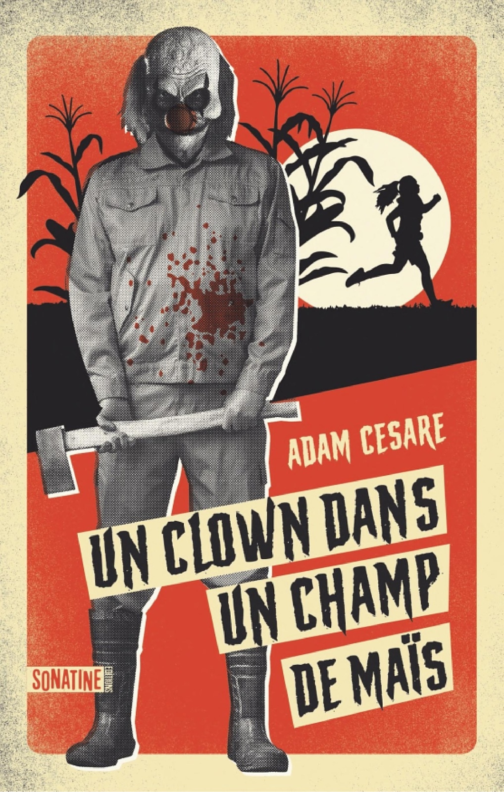 Un clown dans un champ de maïs