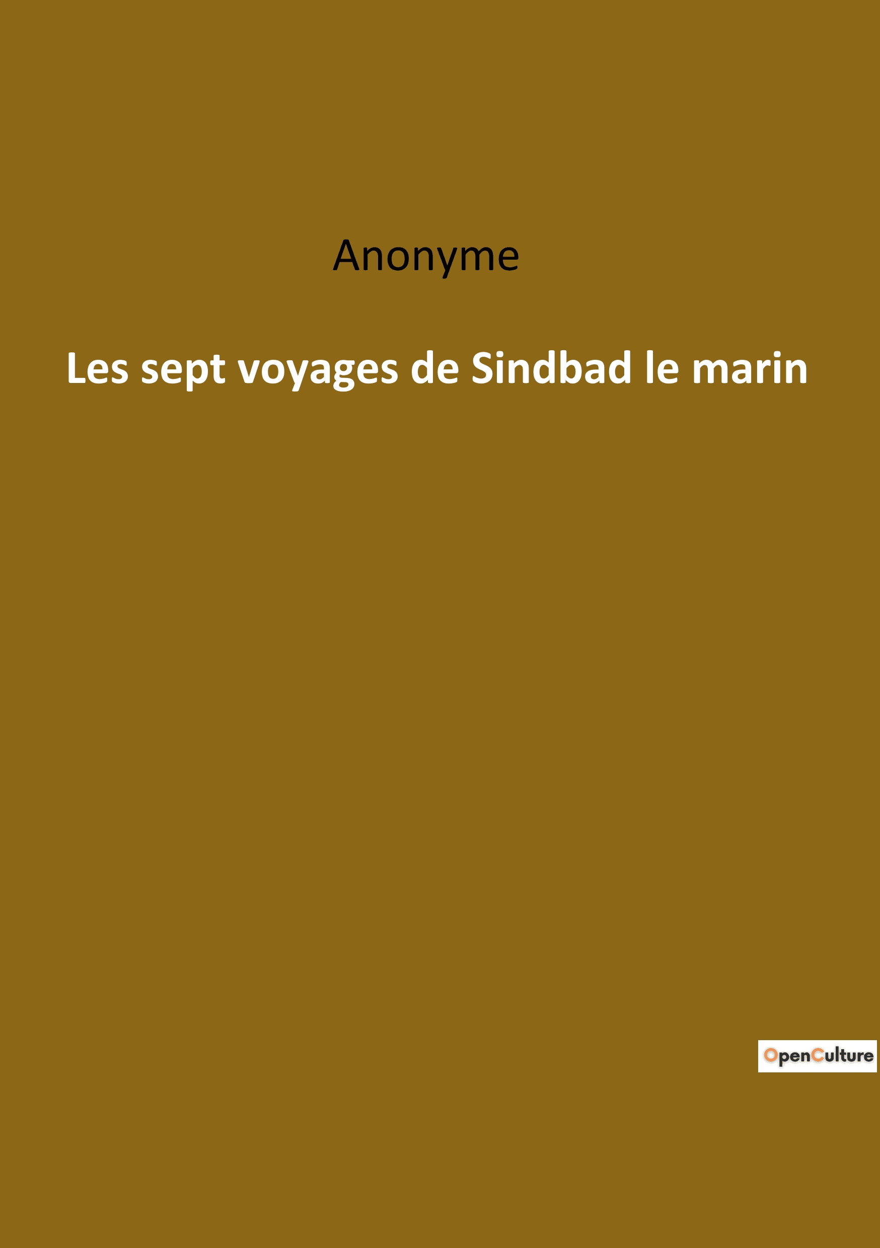 Les sept voyages de Sindbad le marin - Cover