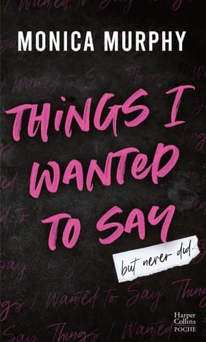 Things I Wanted to Say (But Never Did) (Édition française) - Cover