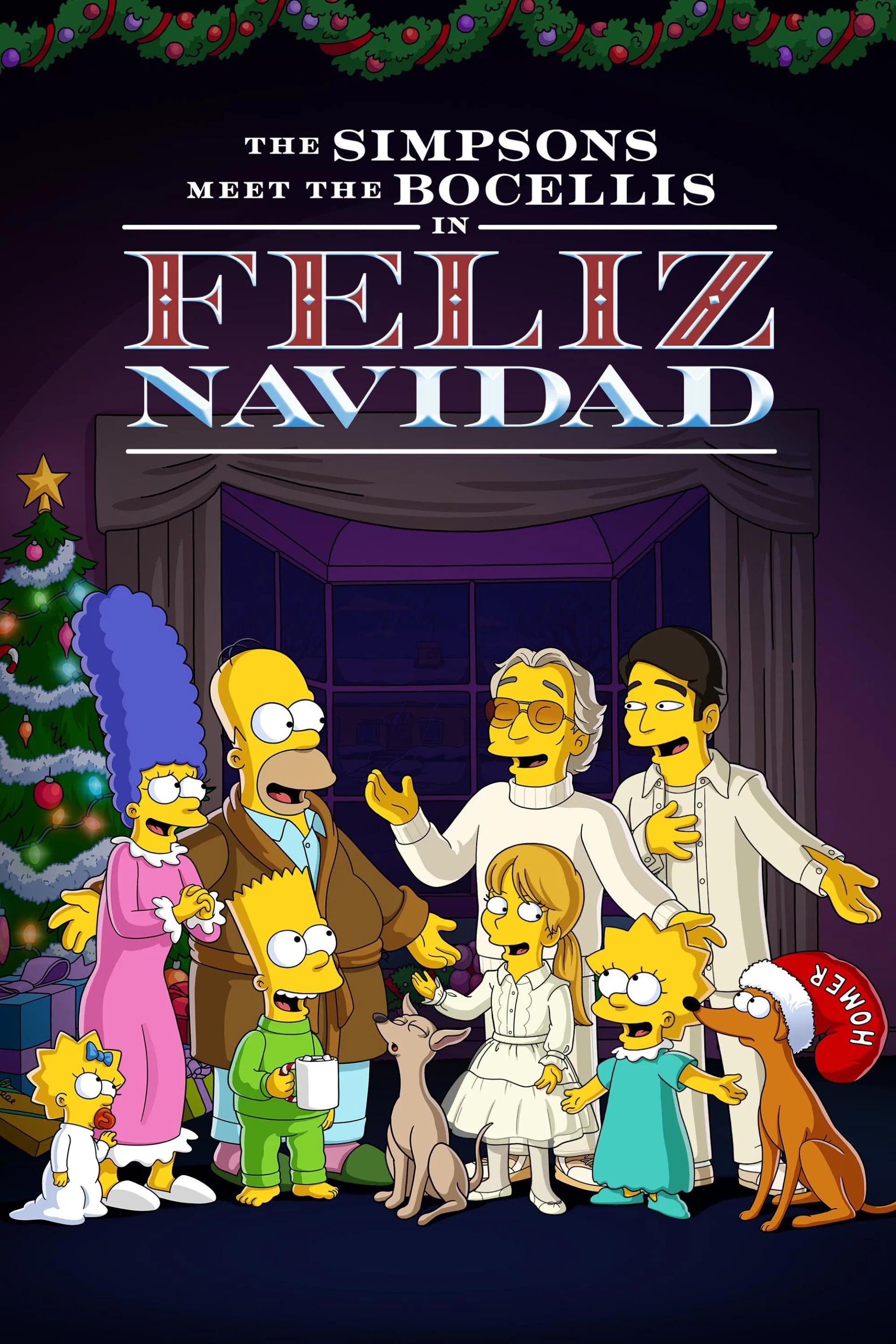 The Simpsons Meet the Bocellis in "Feliz Navidad" - Cover